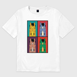 Футболка оверсайз женская BoJack Horseman, цвет: белый