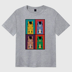 Футболка оверсайз женская BoJack Horseman, цвет: меланж