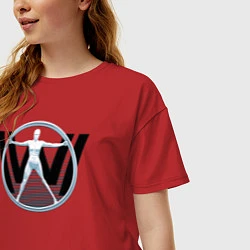 Футболка оверсайз женская Westworld, цвет: красный — фото 2