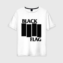 Футболка оверсайз женская BLACK FLAG, цвет: белый