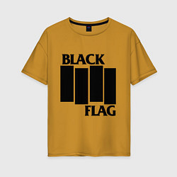 Футболка оверсайз женская BLACK FLAG, цвет: горчичный