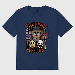 Футболка оверсайз женская FIVE NIGHTS AT FREDDYS, цвет: тёмно-синий