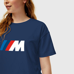 Футболка оверсайз женская BMW M LOGO 2020, цвет: тёмно-синий — фото 2