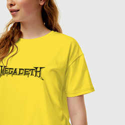 Футболка оверсайз женская Megadeth, цвет: желтый — фото 2