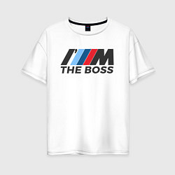 Футболка оверсайз женская BMW THE BOSS, цвет: белый