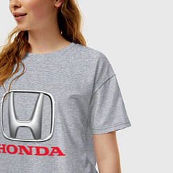 Футболка оверсайз женская HONDA, цвет: меланж — фото 2