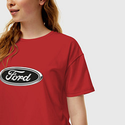 Футболка оверсайз женская Ford, цвет: красный — фото 2