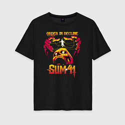 Футболка оверсайз женская Sum 41 Order In Decline, цвет: черный