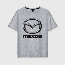 Футболка оверсайз женская MAZDA LOGO, цвет: меланж