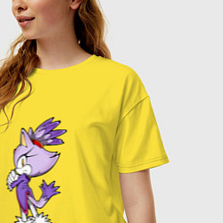 Футболка оверсайз женская SONIC Кошка Блейз, цвет: желтый — фото 2