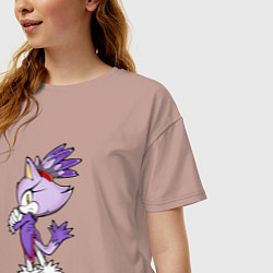 Футболка оверсайз женская SONIC Кошка Блейз, цвет: пыльно-розовый — фото 2