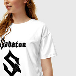 Футболка оверсайз женская Sabaton, цвет: белый — фото 2
