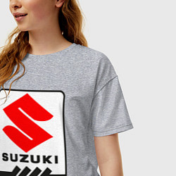 Футболка оверсайз женская Suzuki, цвет: меланж — фото 2