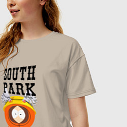 Футболка оверсайз женская South Park Кенни, цвет: миндальный — фото 2