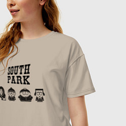 Футболка оверсайз женская South park, цвет: миндальный — фото 2