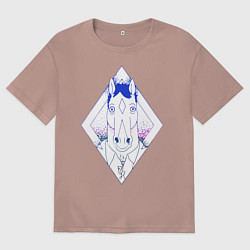 Футболка оверсайз женская BoJack Horseman, цвет: пыльно-розовый