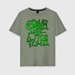 Футболка оверсайз женская GTA Tag GROVE, цвет: авокадо