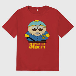 Футболка оверсайз женская South Park, Эрик Картман, цвет: красный
