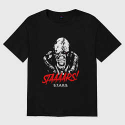 Футболка оверсайз женская STAAAAARS!, цвет: черный
