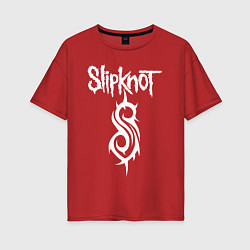 Футболка оверсайз женская SLIPKNOT, цвет: красный