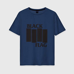 Женская футболка оверсайз Black Flag