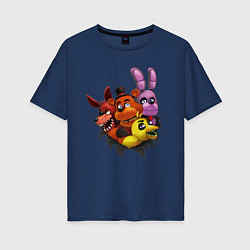 Футболка оверсайз женская Five Nights At Freddys, цвет: тёмно-синий