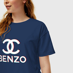 Футболка оверсайз женская BBT BENZO GANG, цвет: тёмно-синий — фото 2