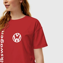 Футболка оверсайз женская Volkswagen, цвет: красный — фото 2
