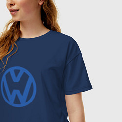 Футболка оверсайз женская Volkswagen, цвет: тёмно-синий — фото 2