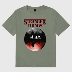 Футболка оверсайз женская Очень странные дела, цвет: авокадо