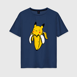 Женская футболка оверсайз Пикачу-банан