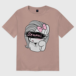 Футболка оверсайз женская Senpai, цвет: пыльно-розовый