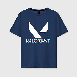 Женская футболка оверсайз VALORANT GLITCH
