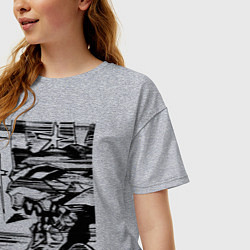 Футболка оверсайз женская Ева Евангелион, цвет: меланж — фото 2