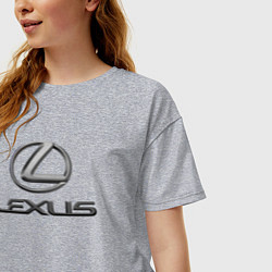 Футболка оверсайз женская LEXUS, цвет: меланж — фото 2