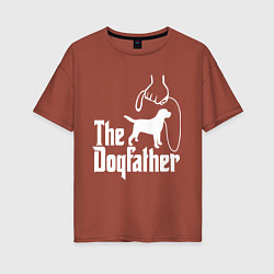 Футболка оверсайз женская The Dogfather - пародия, цвет: кирпичный