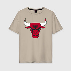 Женская футболка оверсайз Chicago Bulls