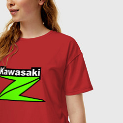 Футболка оверсайз женская KAWASAKI Z, цвет: красный — фото 2