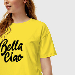 Футболка оверсайз женская Bella Ciao, цвет: желтый — фото 2