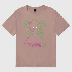 Футболка оверсайз женская Mob Psycho 100%, цвет: пыльно-розовый