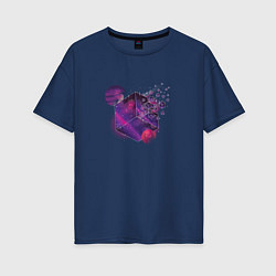 Женская футболка оверсайз Галактический куб