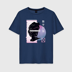 Женская футболка оверсайз Vaporwave Digital Love