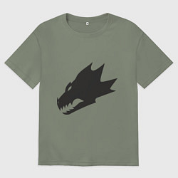 Футболка оверсайз женская Саламандры (Salamanders), цвет: авокадо