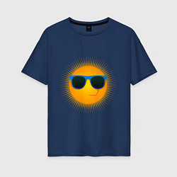 Женская футболка оверсайз Солнышко в очках