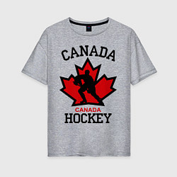 Футболка оверсайз женская Canada Hockey, цвет: меланж