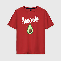 Футболка оверсайз женская Avocado, цвет: красный