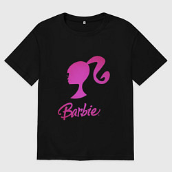 Футболка оверсайз женская Барби, цвет: черный