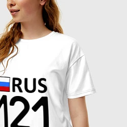 Футболка оверсайз женская RUS 121, цвет: белый — фото 2