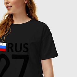 Футболка оверсайз женская RUS 27, цвет: черный — фото 2