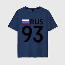 Футболка оверсайз женская RUS 93, цвет: тёмно-синий